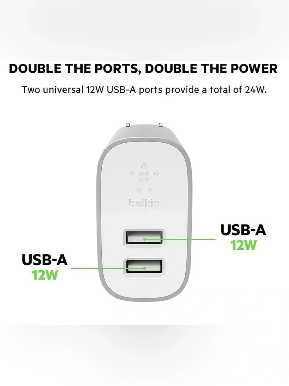 Belkin BOOST CHARGE 24W Dual USB-A Wall Charging Block